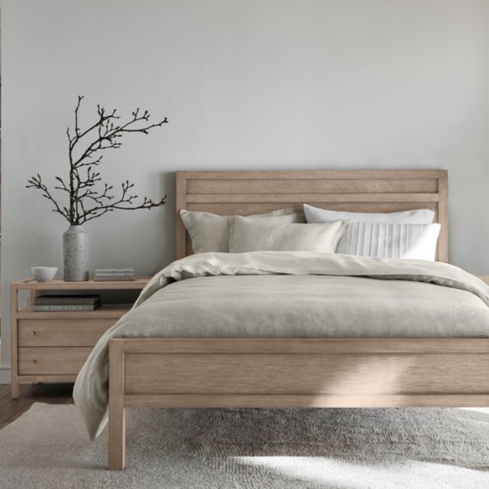 Crate & Barrel king Linen Duvet Cover & Shams